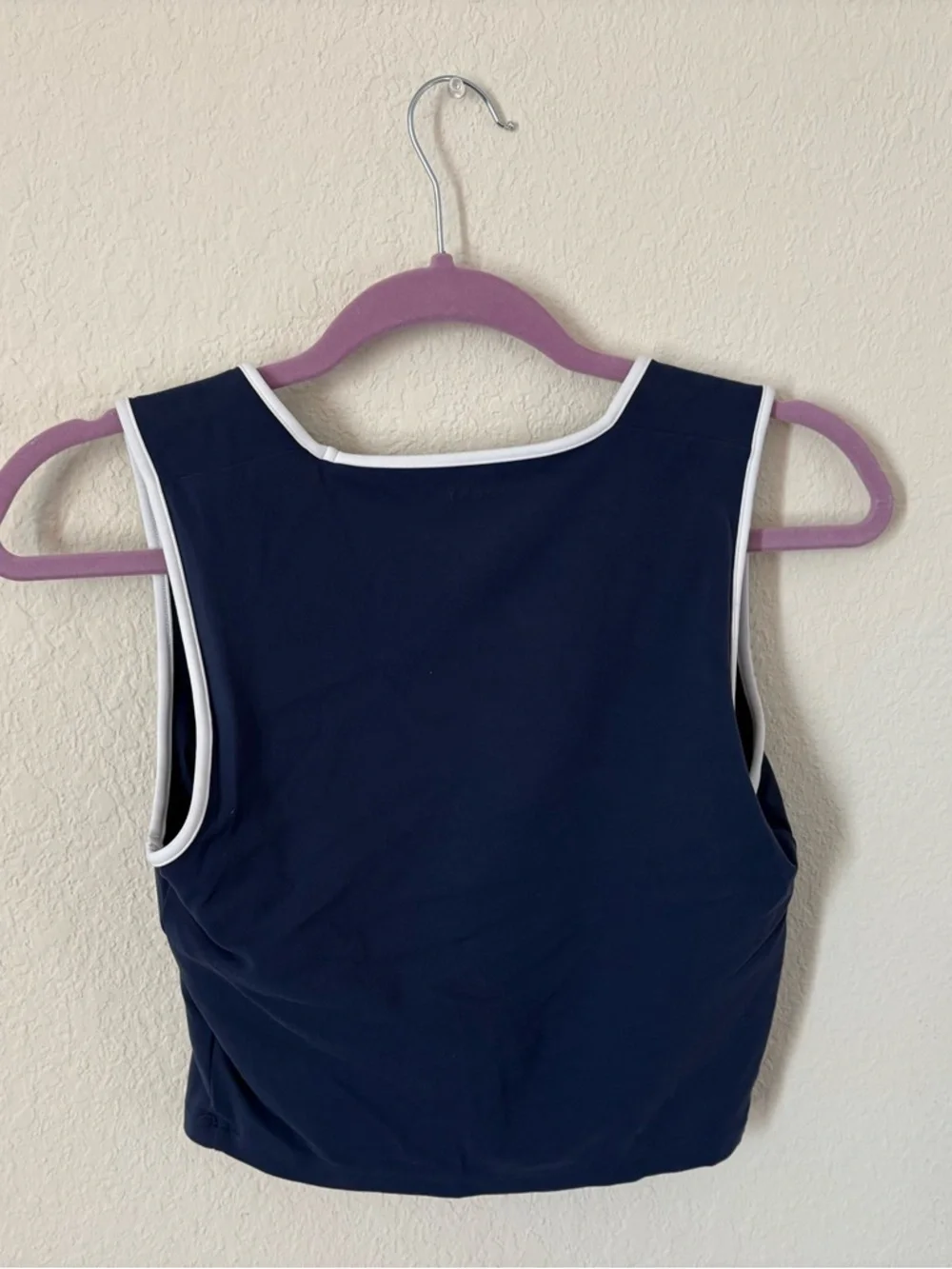 YPB Navy Contrast-Trim Tank Top - Picture 3 of 5